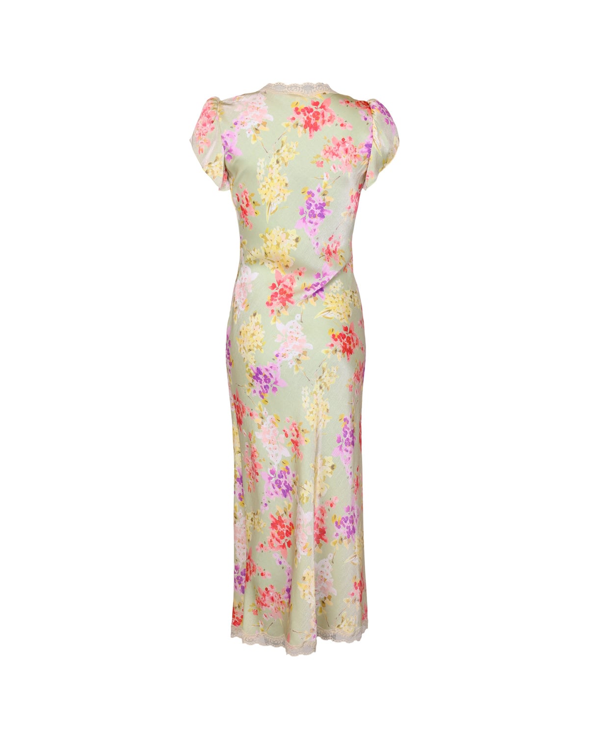 Shiny V-Neck Dress, Vintage Bouquet. Image #3