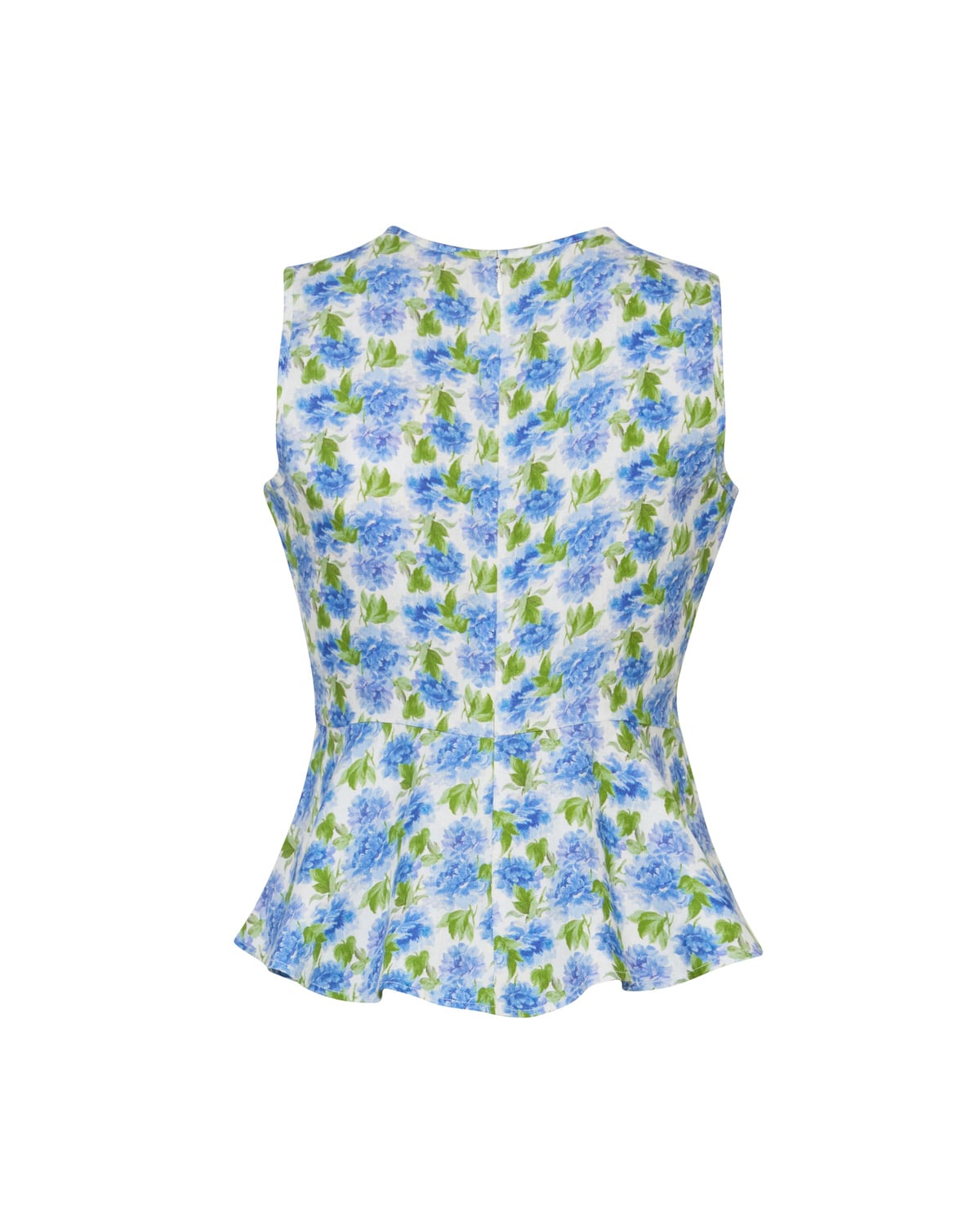Linen Flounce Top, Peony. Image #4