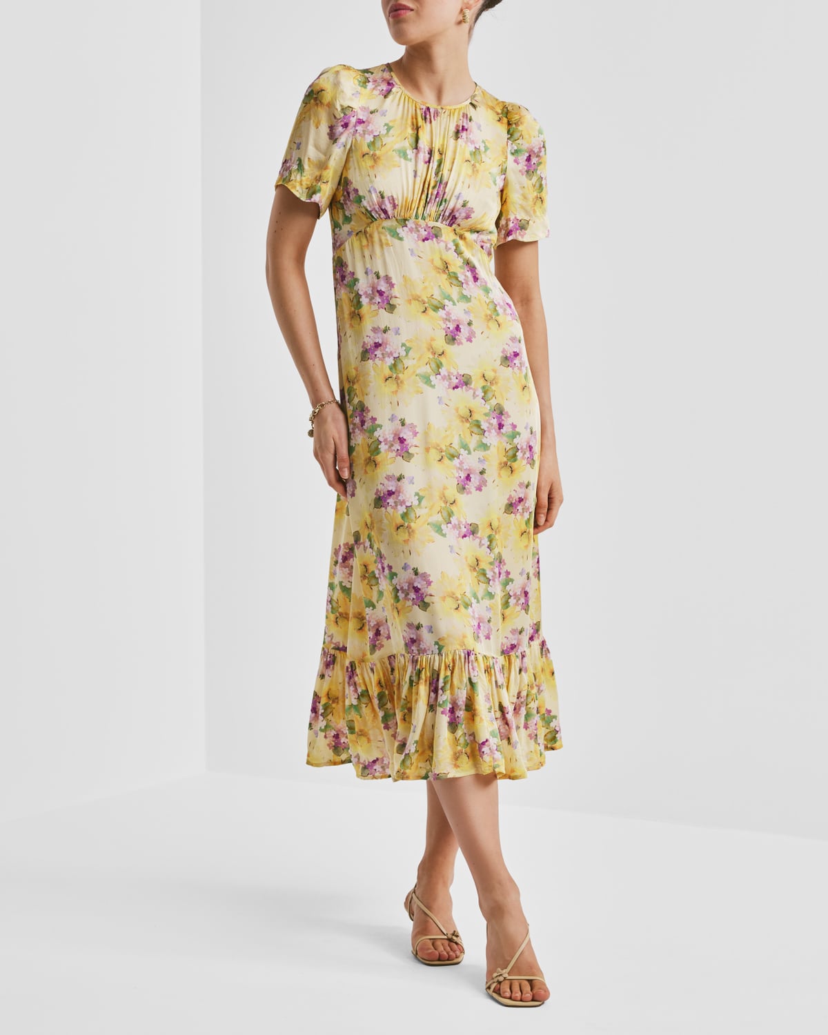 Satin Midi Dress, Sunflower Haze. Image #6