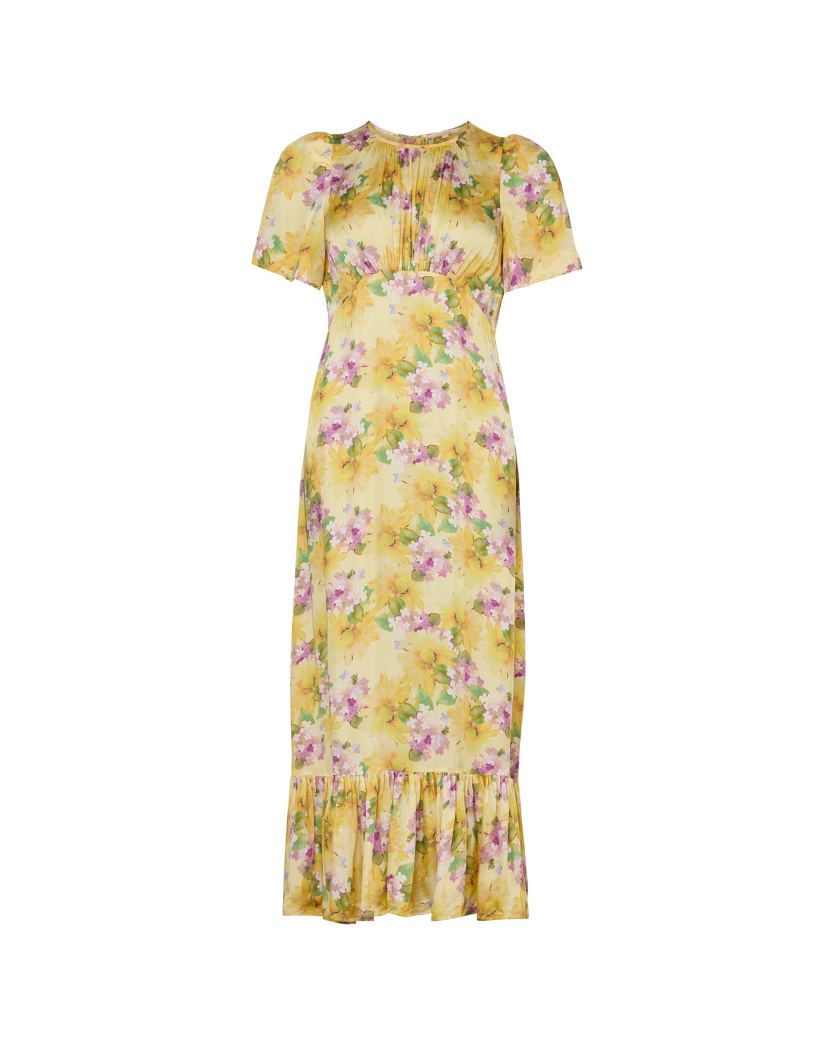 Satin Midi Dress, Sunflower Haze. Image #5