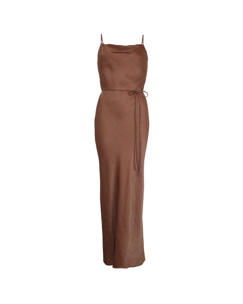 shiny brown dress Brown Jersey Shiny Lace Long Sleeve High Neck Prom Dresses ,PD00301   AlineBridal