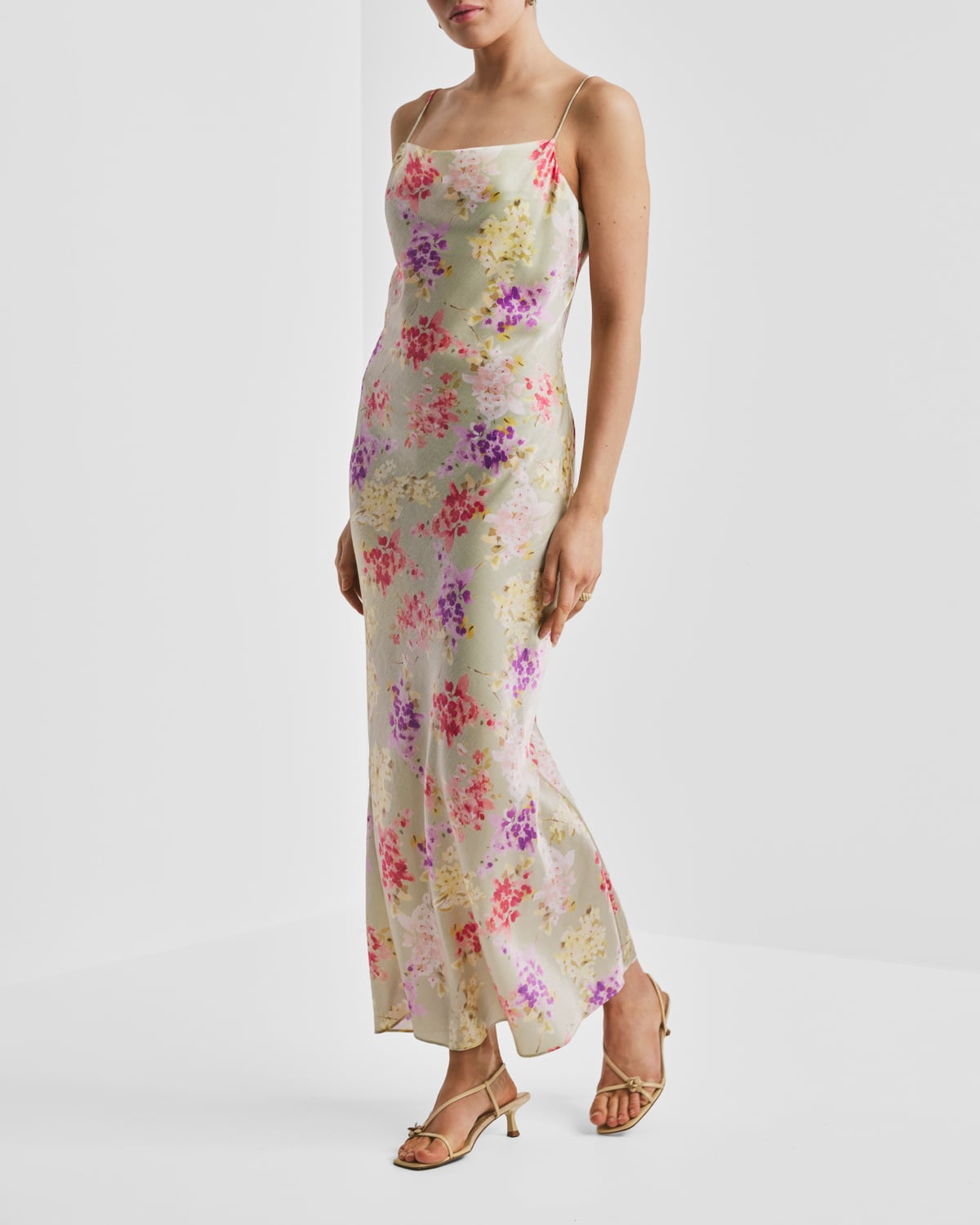 Shiny Slip Dress, Vintage Bouquet. Image #6