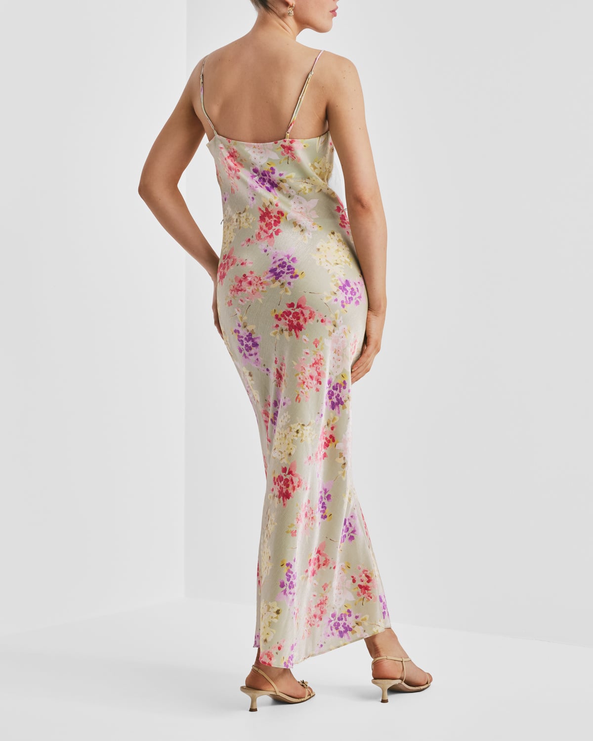 Shiny Slip Dress, Vintage Bouquet. Image #7