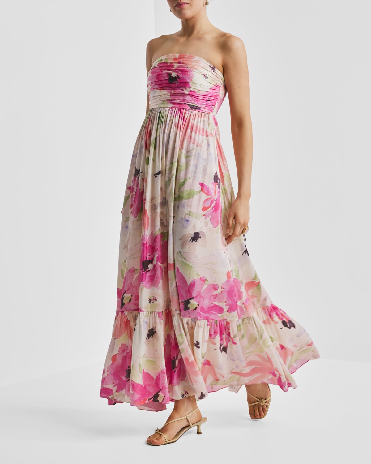 Shiny Bandeau Dress, Soft Dew. Image #6