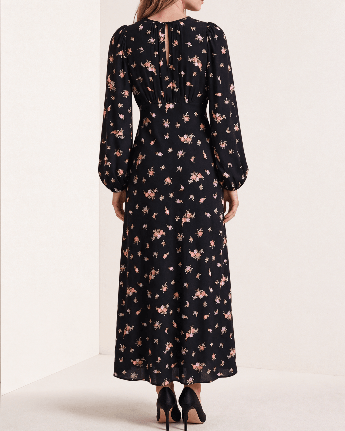 Viscose Maxi Dress, Midnight Flowers. Image #3