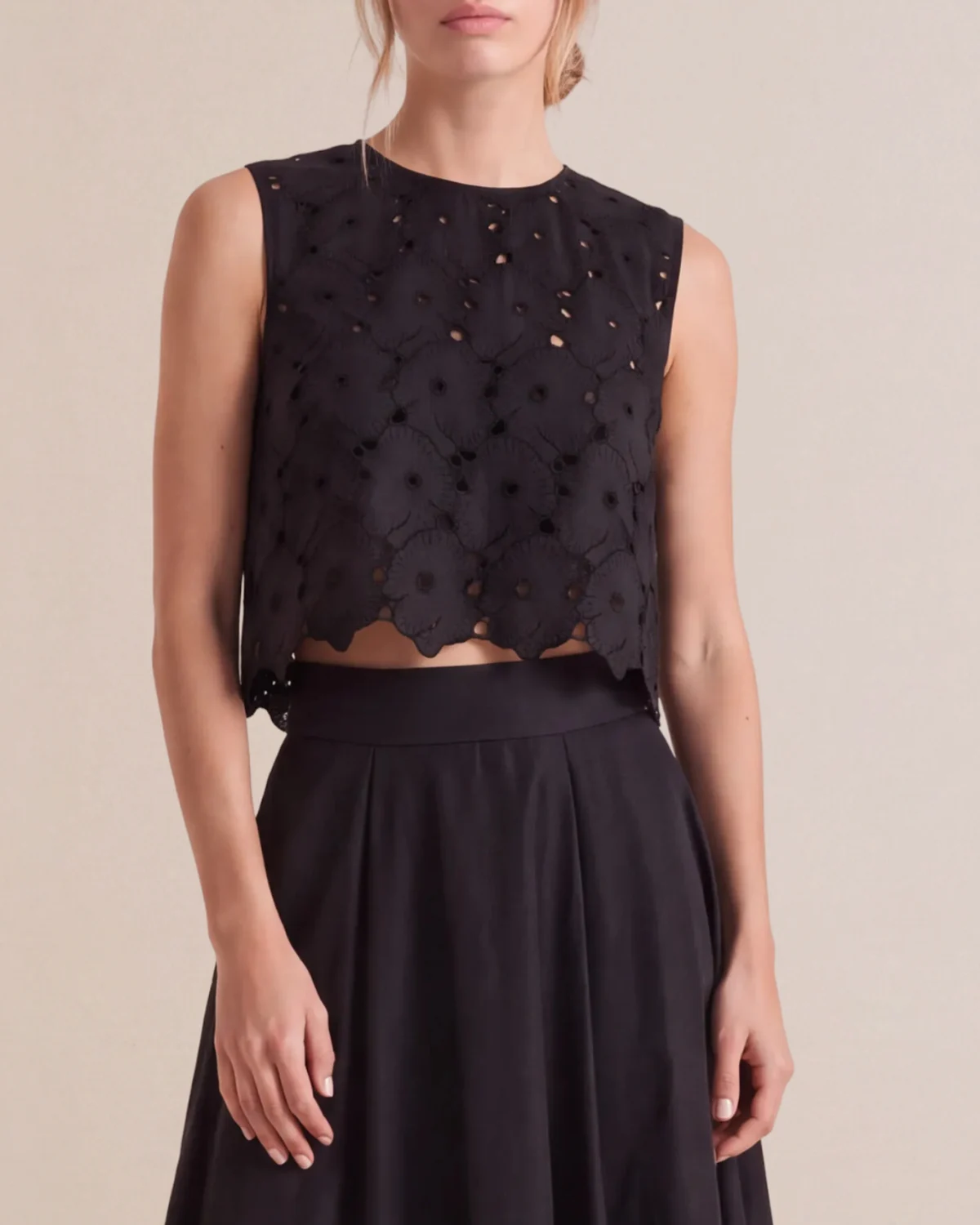 Embroidery Top, Black. Image #1