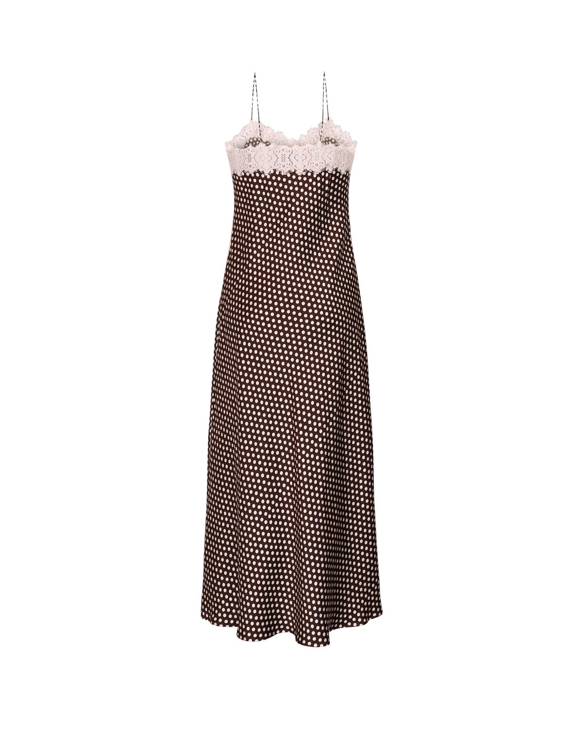 Satin Slip Dress, Blush Dots. Image #7