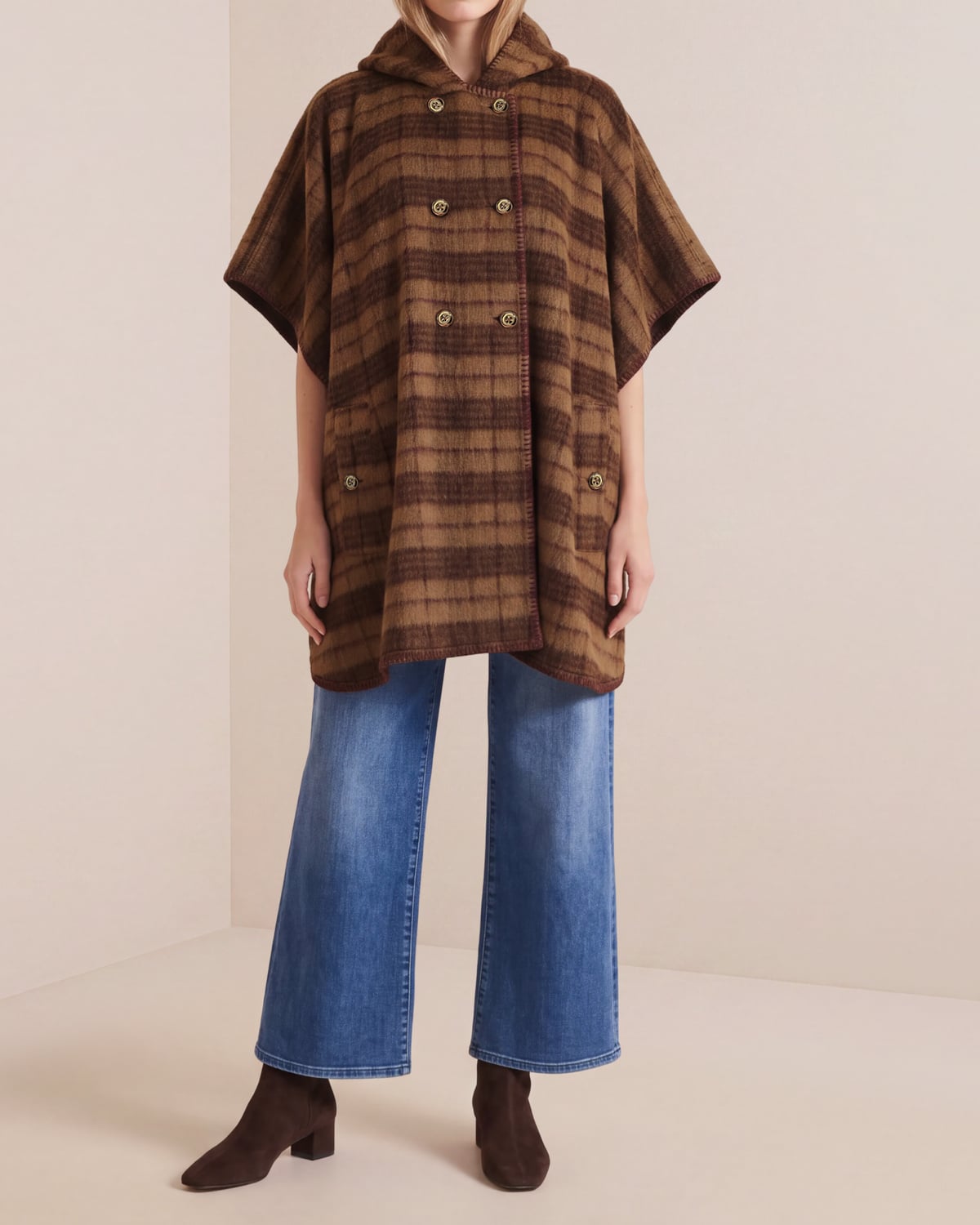 Tailored Cape, Autumn Checks. Image #3