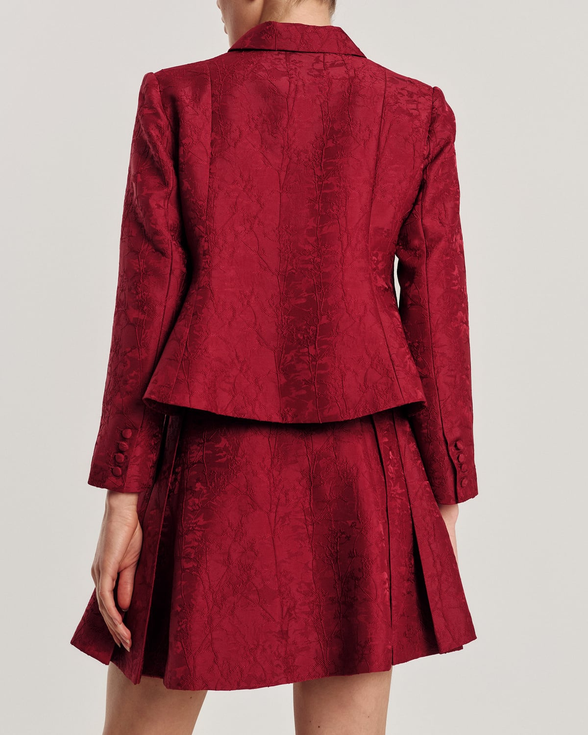 Brocade Mini Skirt, Cherry. Image #2