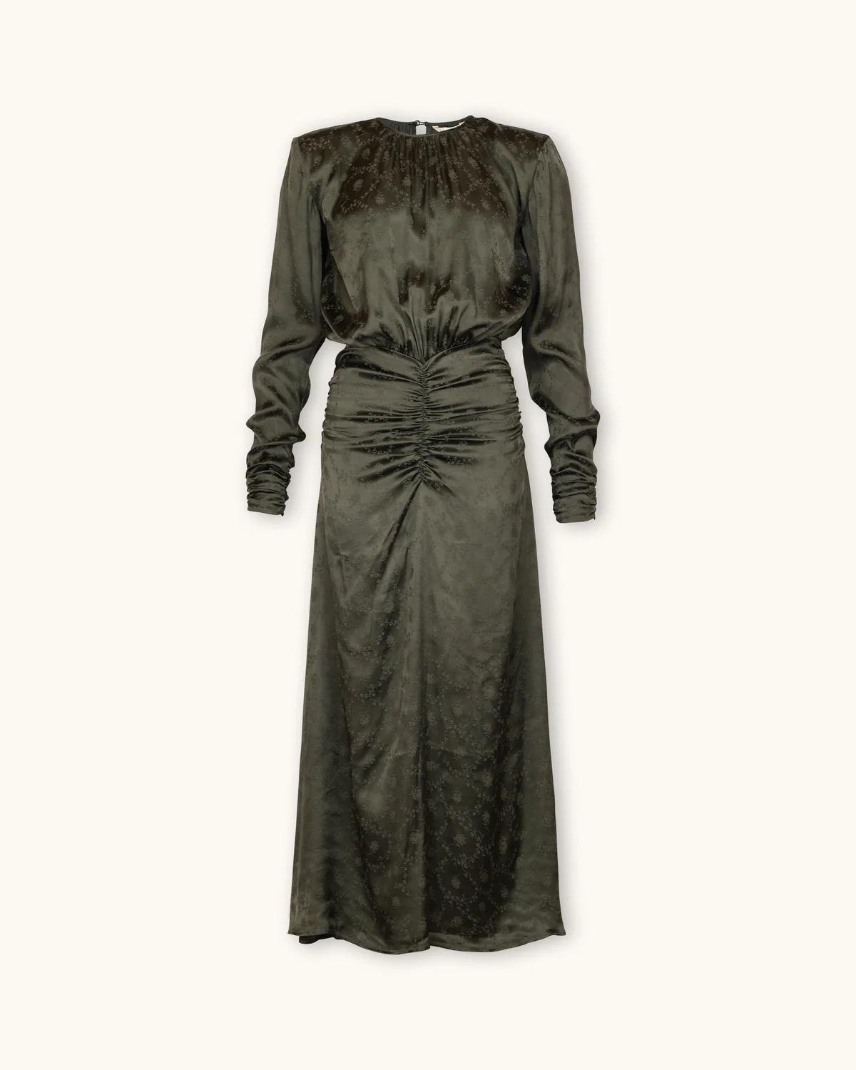 Jacquard Rouching Dress, Forest. Image #4