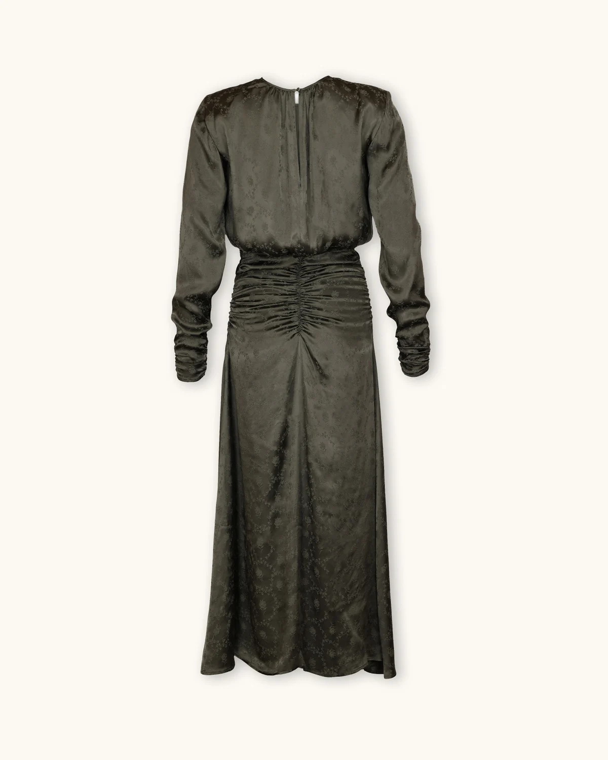 Jacquard Rouching Dress, Forest. Image #5