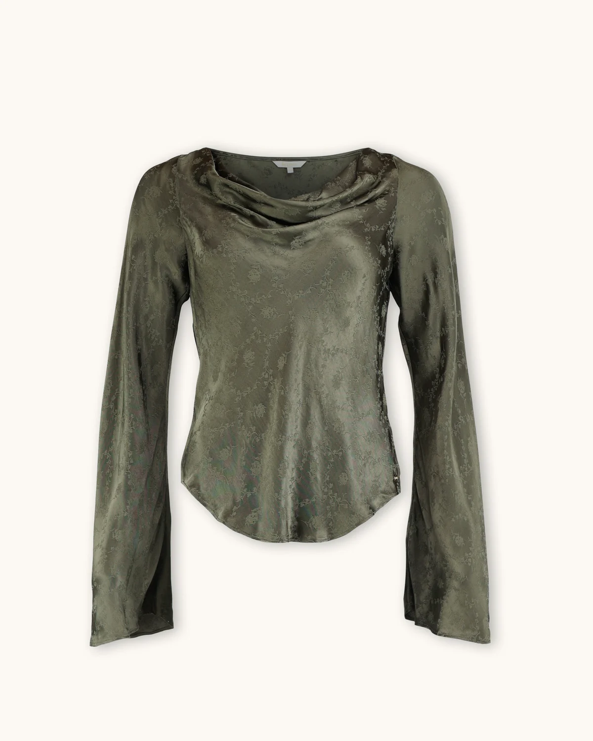 Jacquard Drape Top, Forest. Image #3