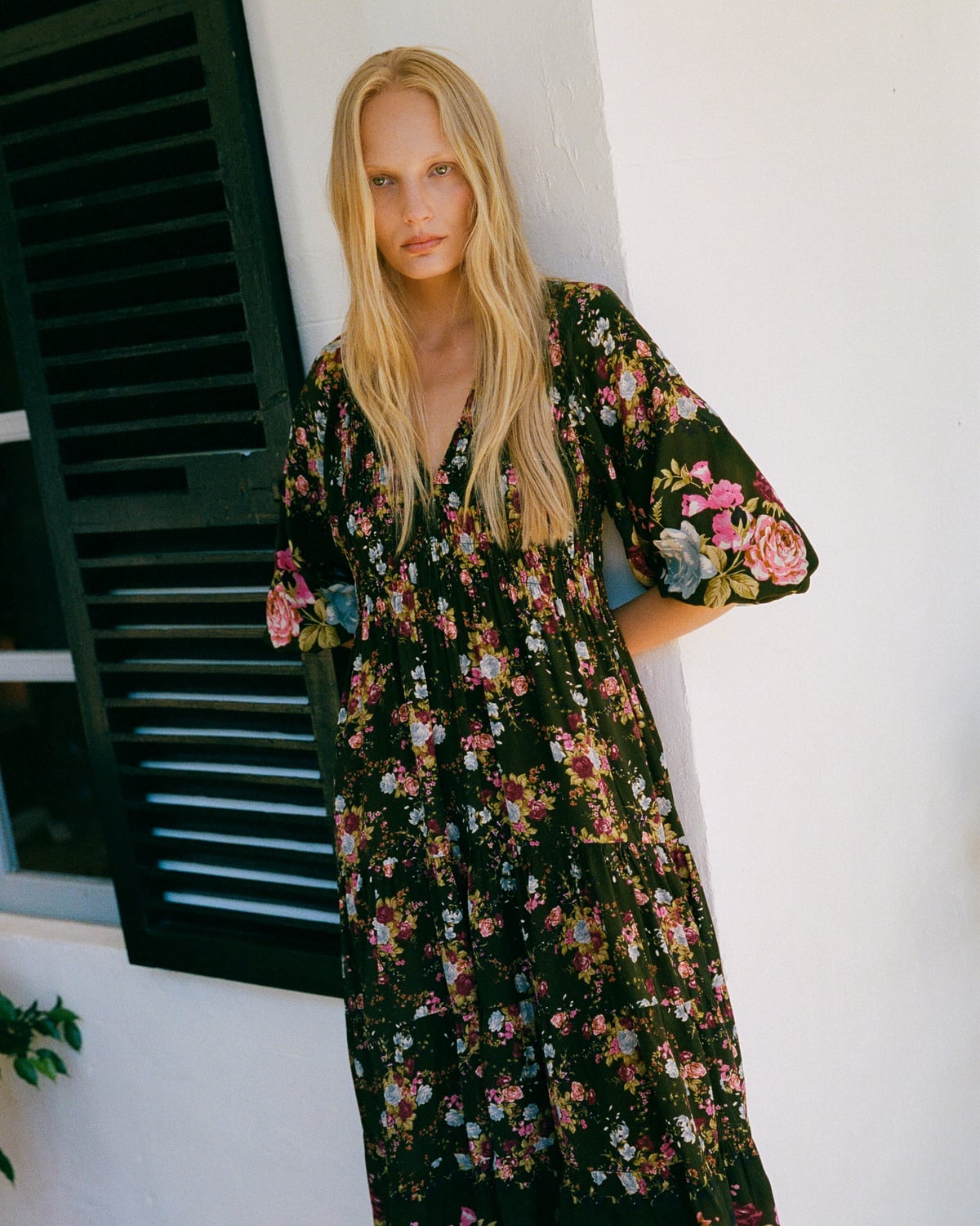 Bohemian Shift Dress, Forest Bouquet. Image #1