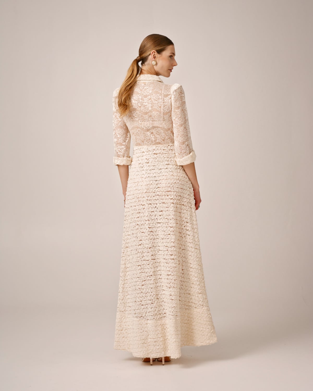 Lace Gown, Vintage White. Image #7