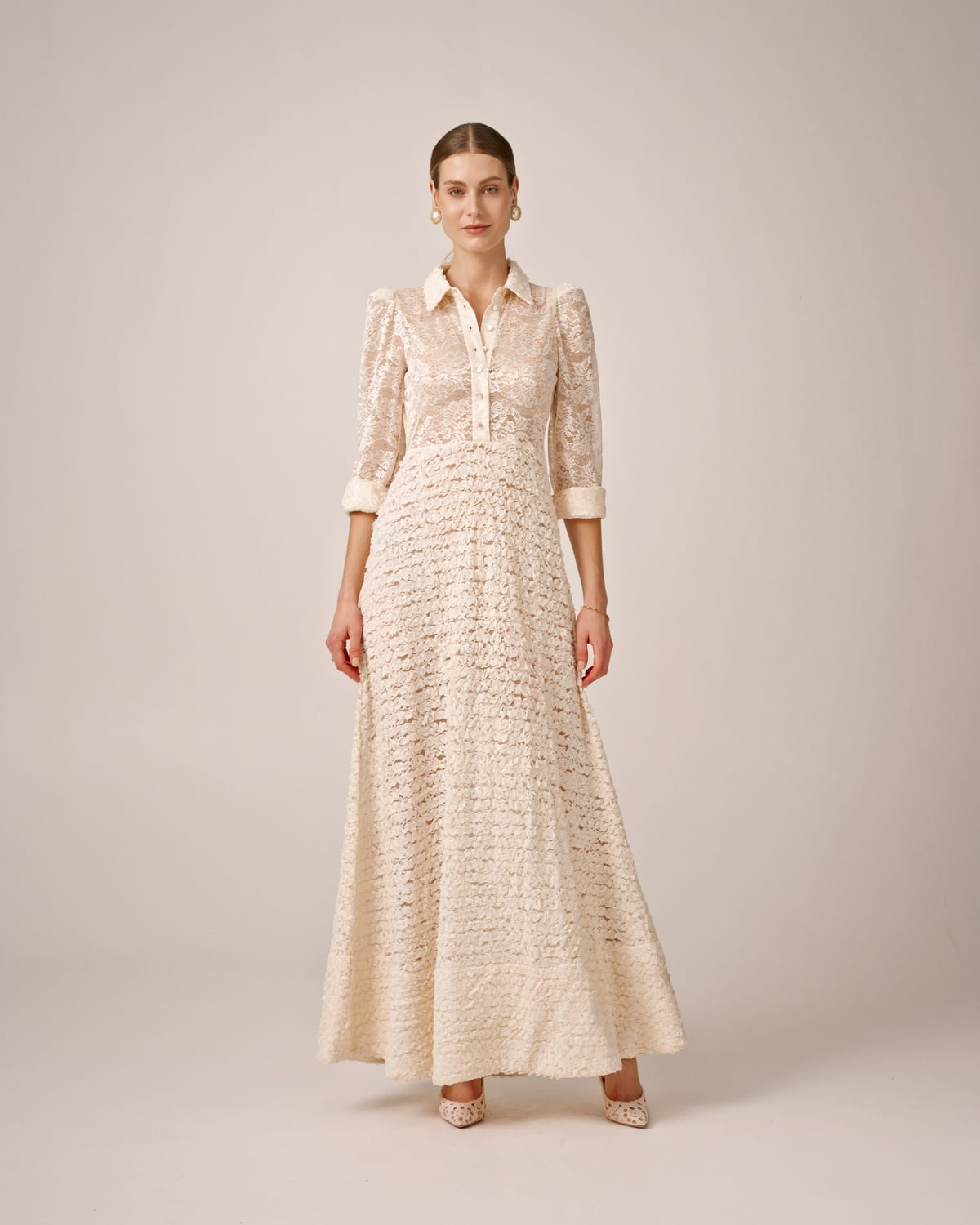 Lace Gown, Vintage White. Image #4