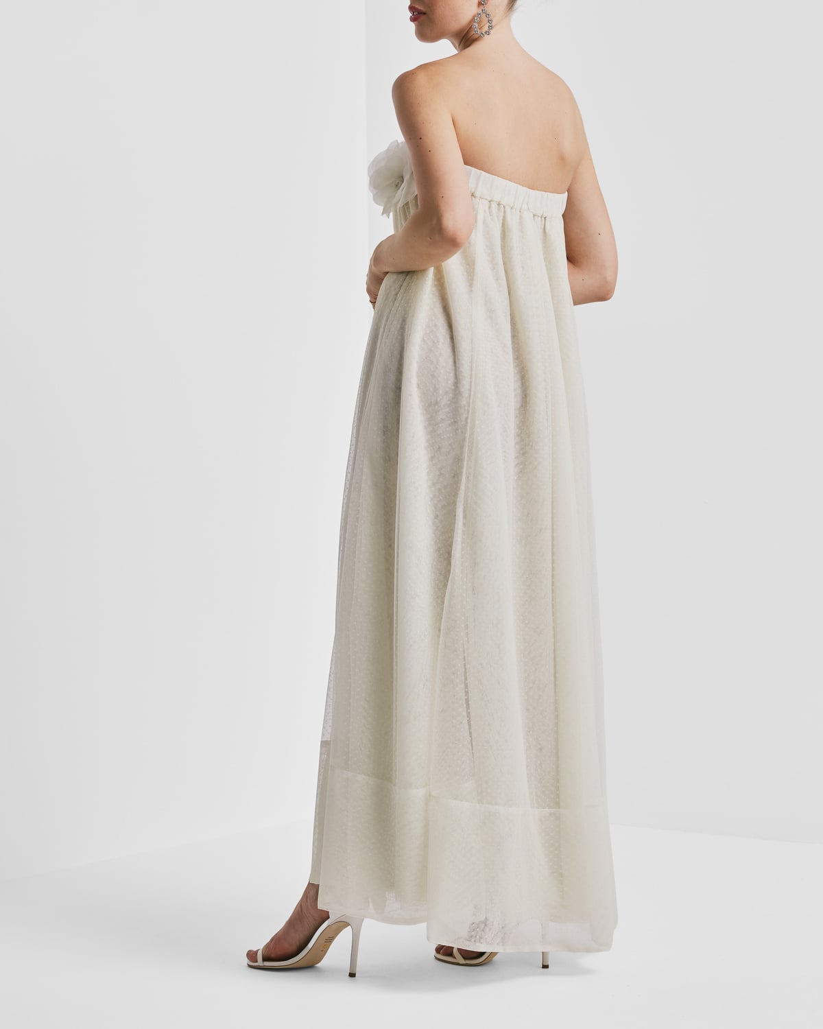 Tulle Decorated Dress, Vintage White. Image #5