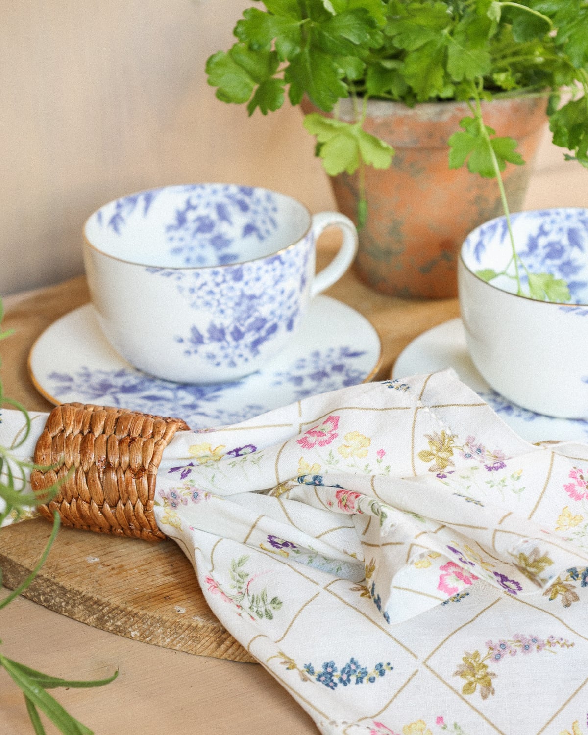 Napkin Ring - 4 pack, Rattan. Image #1