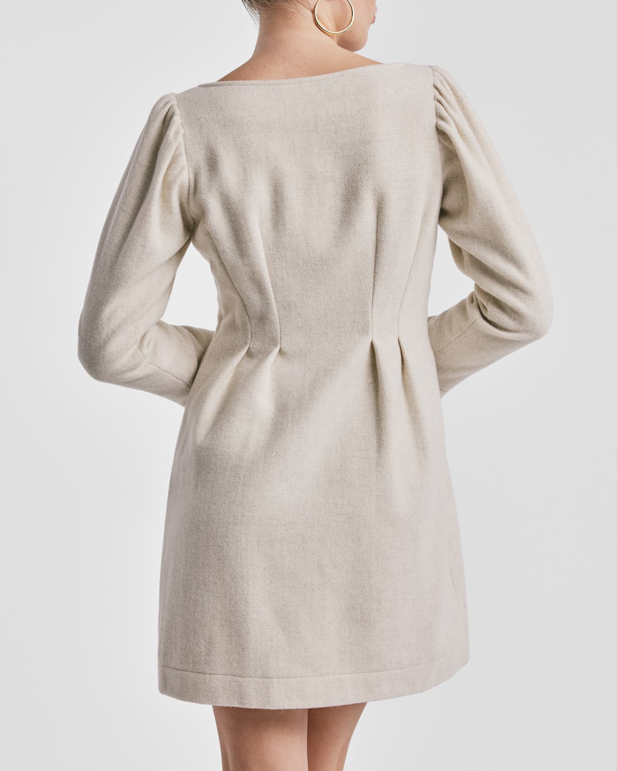 Tailored Mini Dress, Vintage White. Image #4