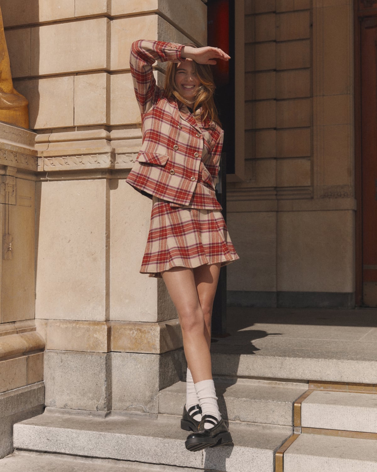 Tailored Mini Skirt, Checks. Image #1