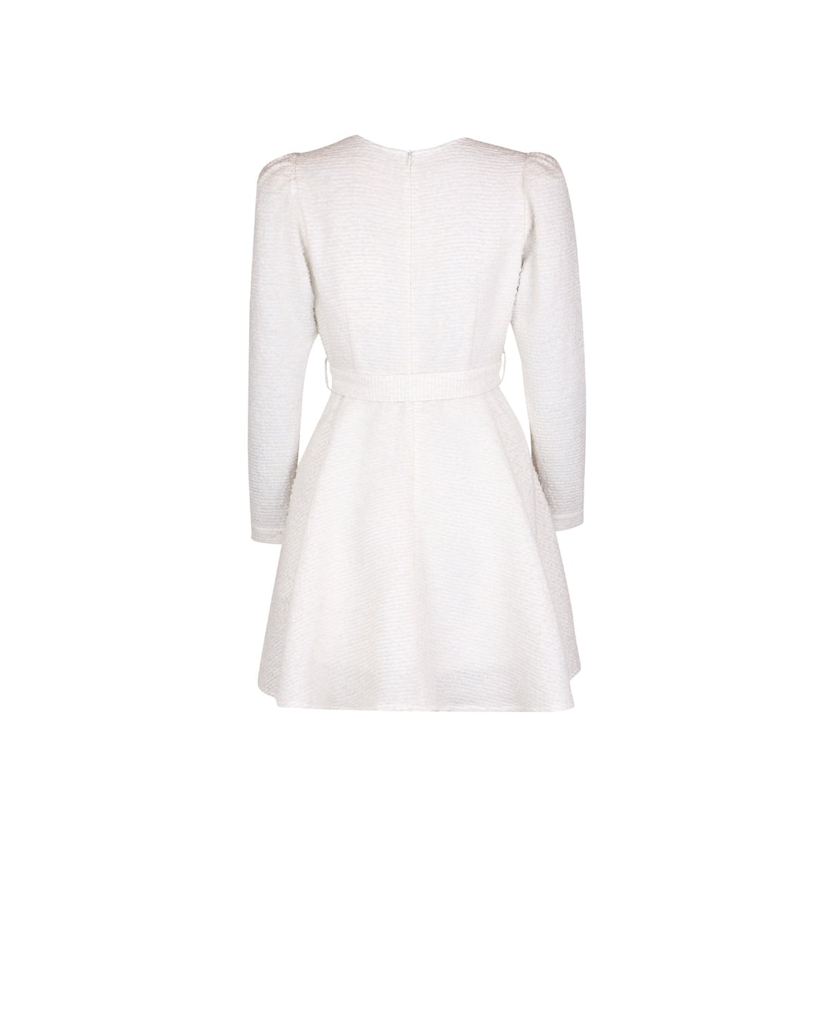 Bouclé Belt Dress, Off White. Image #2