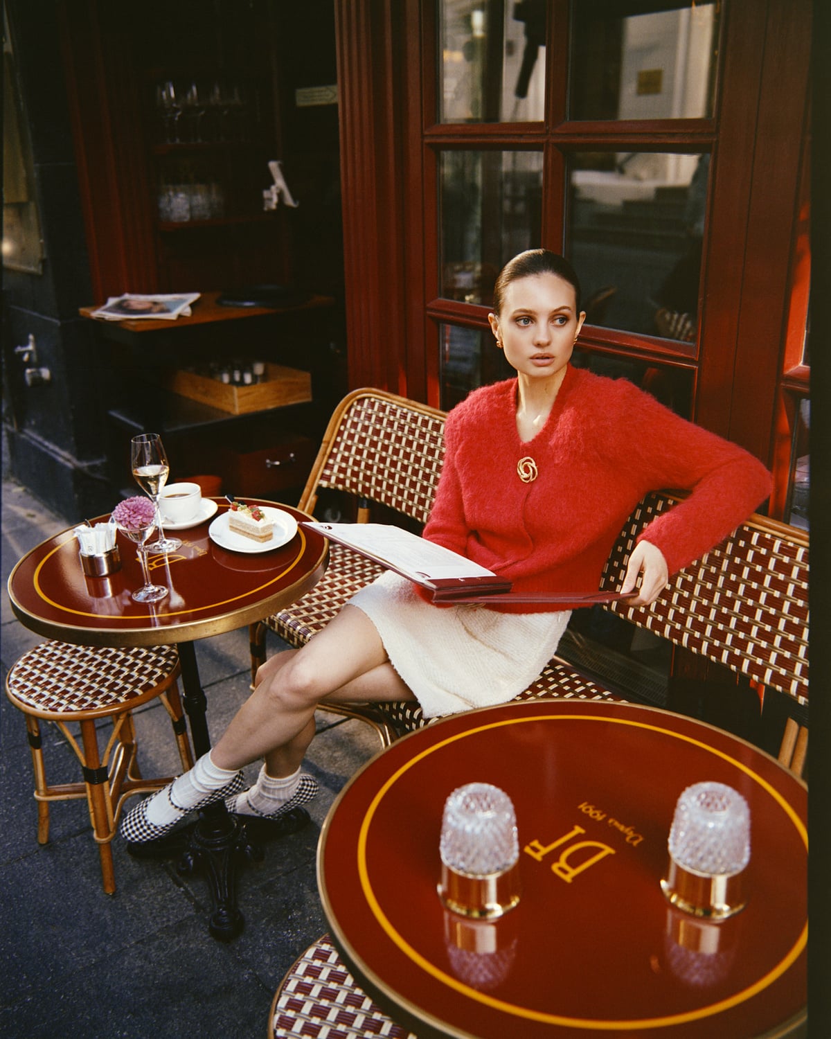 Bouclé Skirt, Off White. Image #1