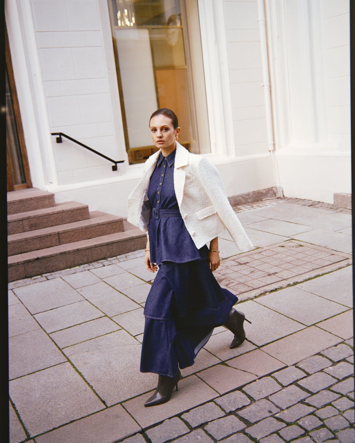 Bouclé Jacket, Off White. Image #4