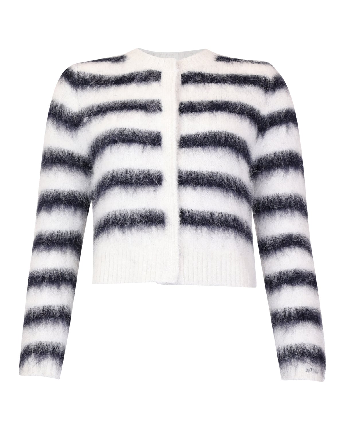 Hairy Knit Jacket, Marine Stripe. Image #4