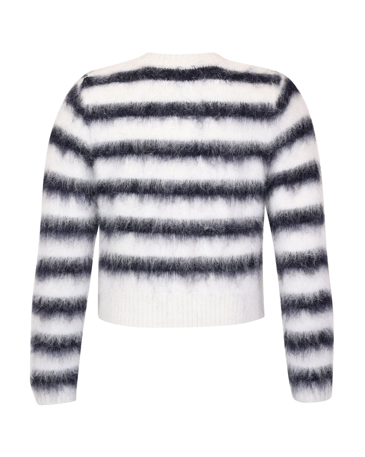 Hairy Knit Jacket, Marine Stripe. Image #5