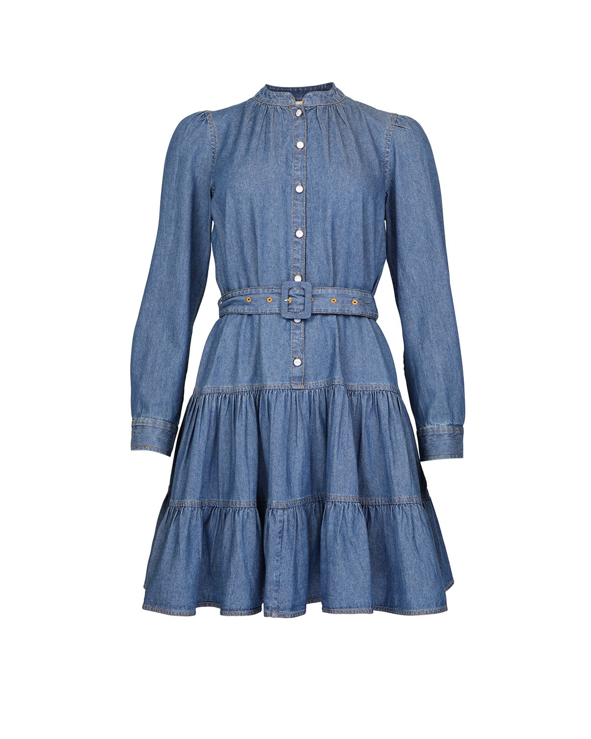 Denim Belt Dress, French Blue. Image #1