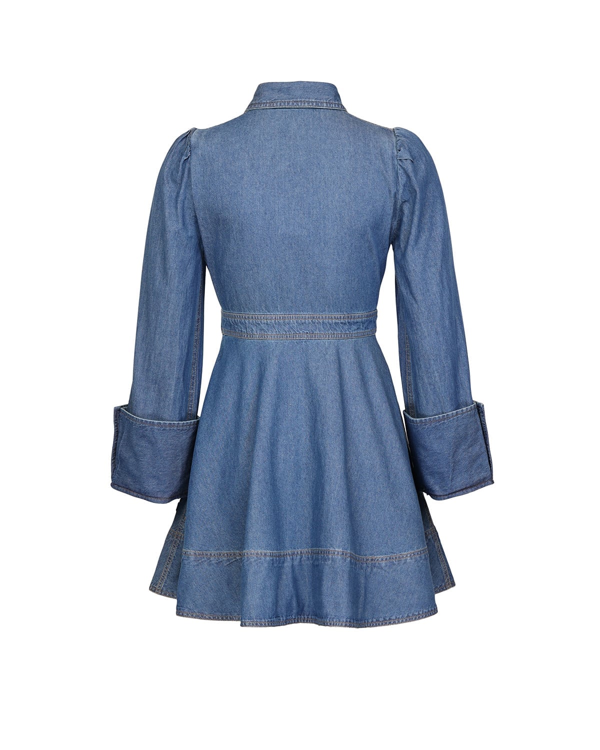 Denim Mini Dress, French Blue. Image #2