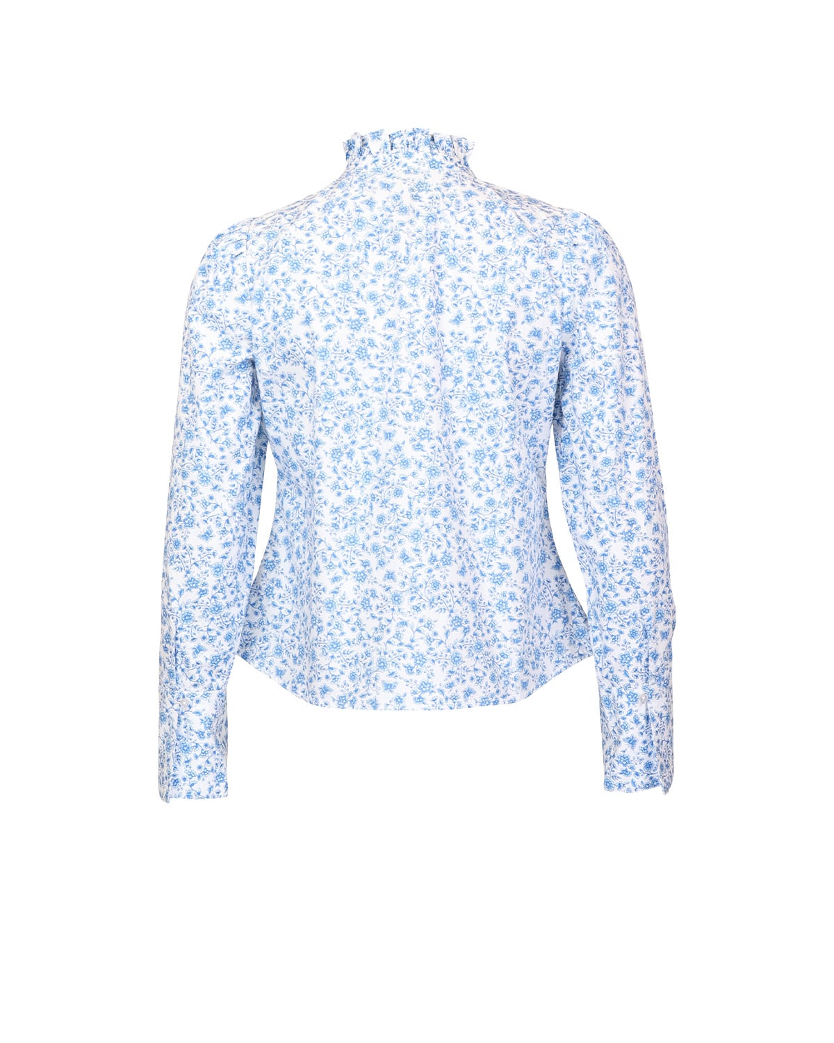 Poplin Ruffle Shirt, Azure Meadow. Image #2