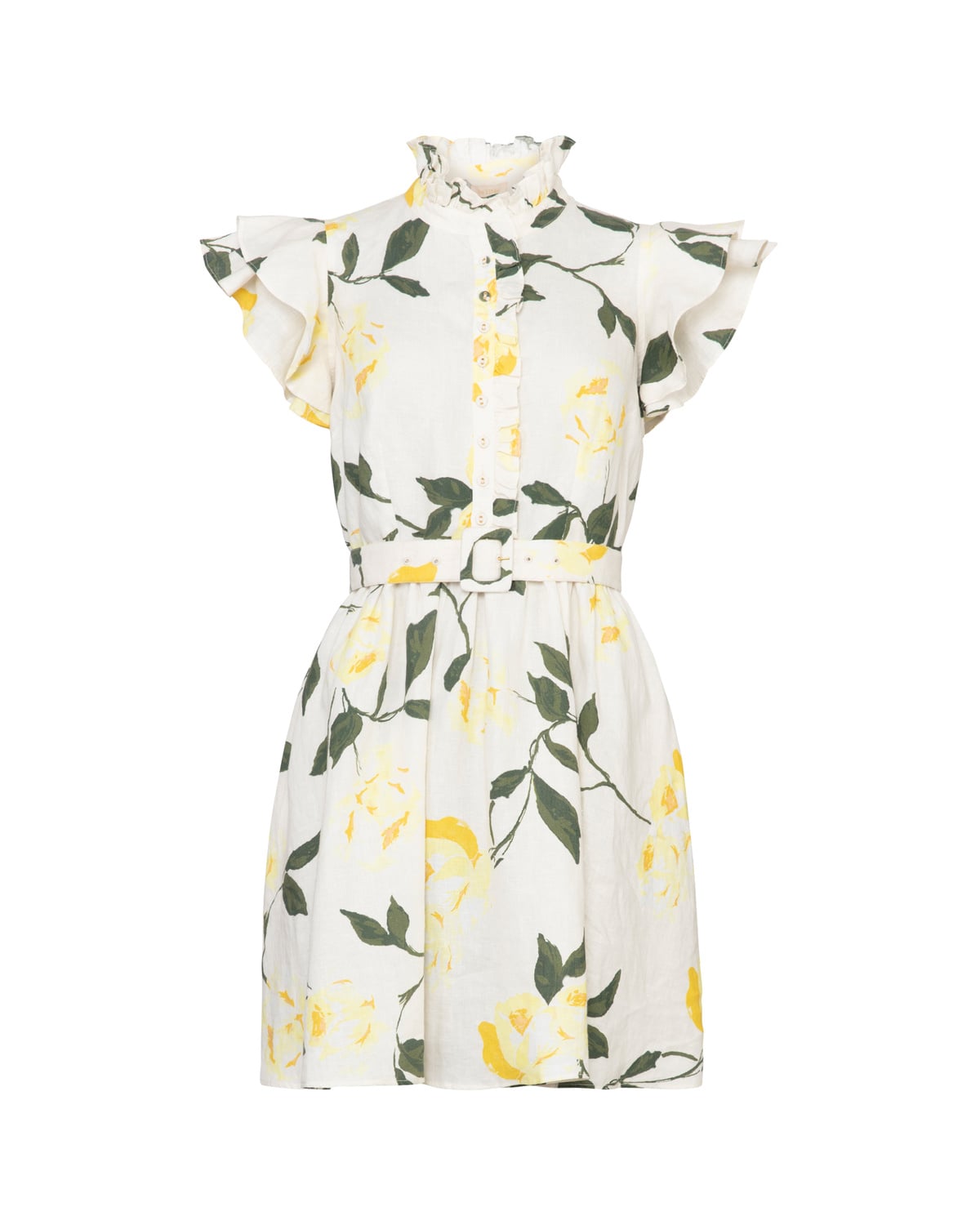 Linen Ruffle Dress, Sunlight. Image #4