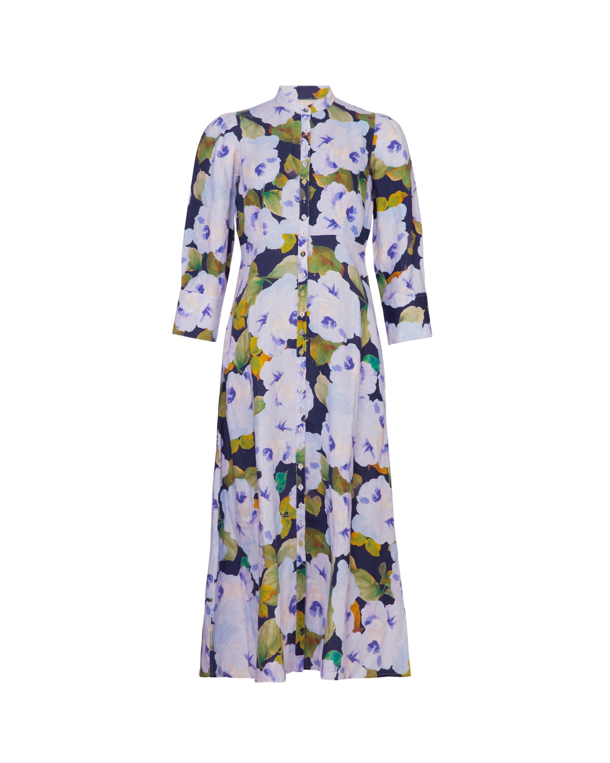 Linen Button-Down Dress, Bluebell. Image #1