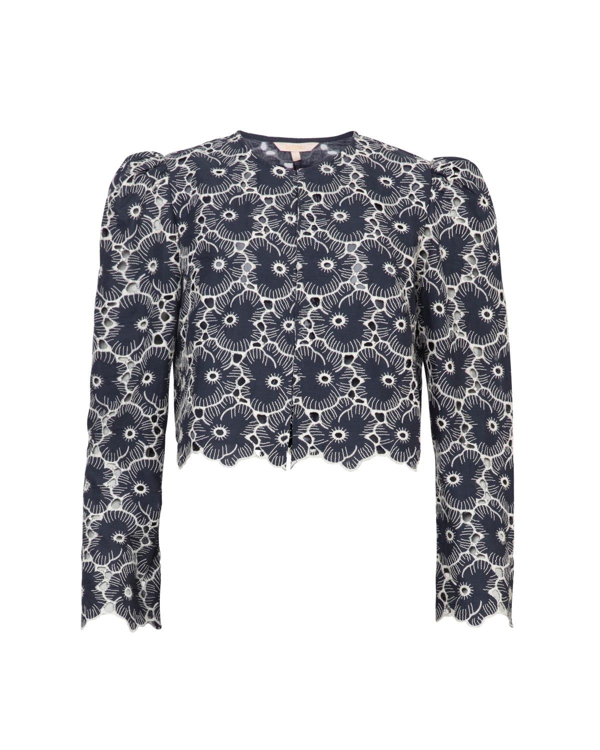 Broderie Anglaise Jacket, Marine. Image #1