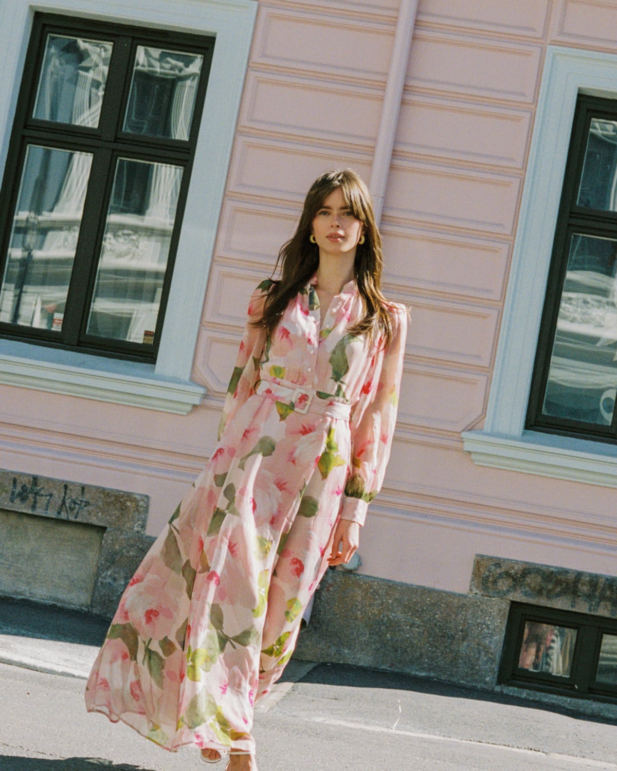 Organza Belt Dress, Rosette. Image #2