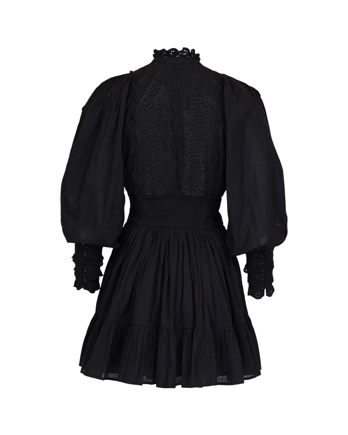 Cotton Slub Mini Dress, Black. Image #2