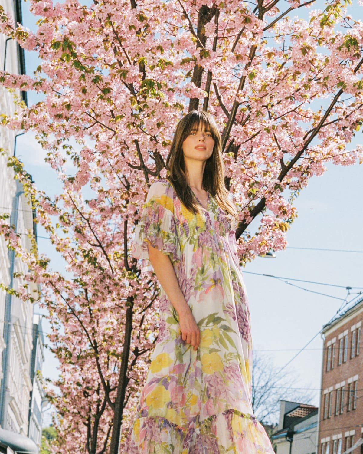 bytimo organza maxi dress Just landed!Organza Belt Dress i printet Watercolor Dreams, fra byTiMo! www.sevenfemales.net