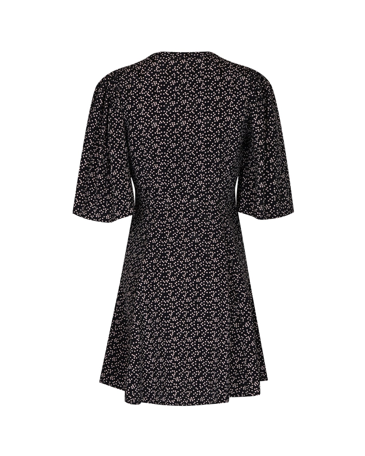 Spring V-Neck Dress, Black Dots. Image #2