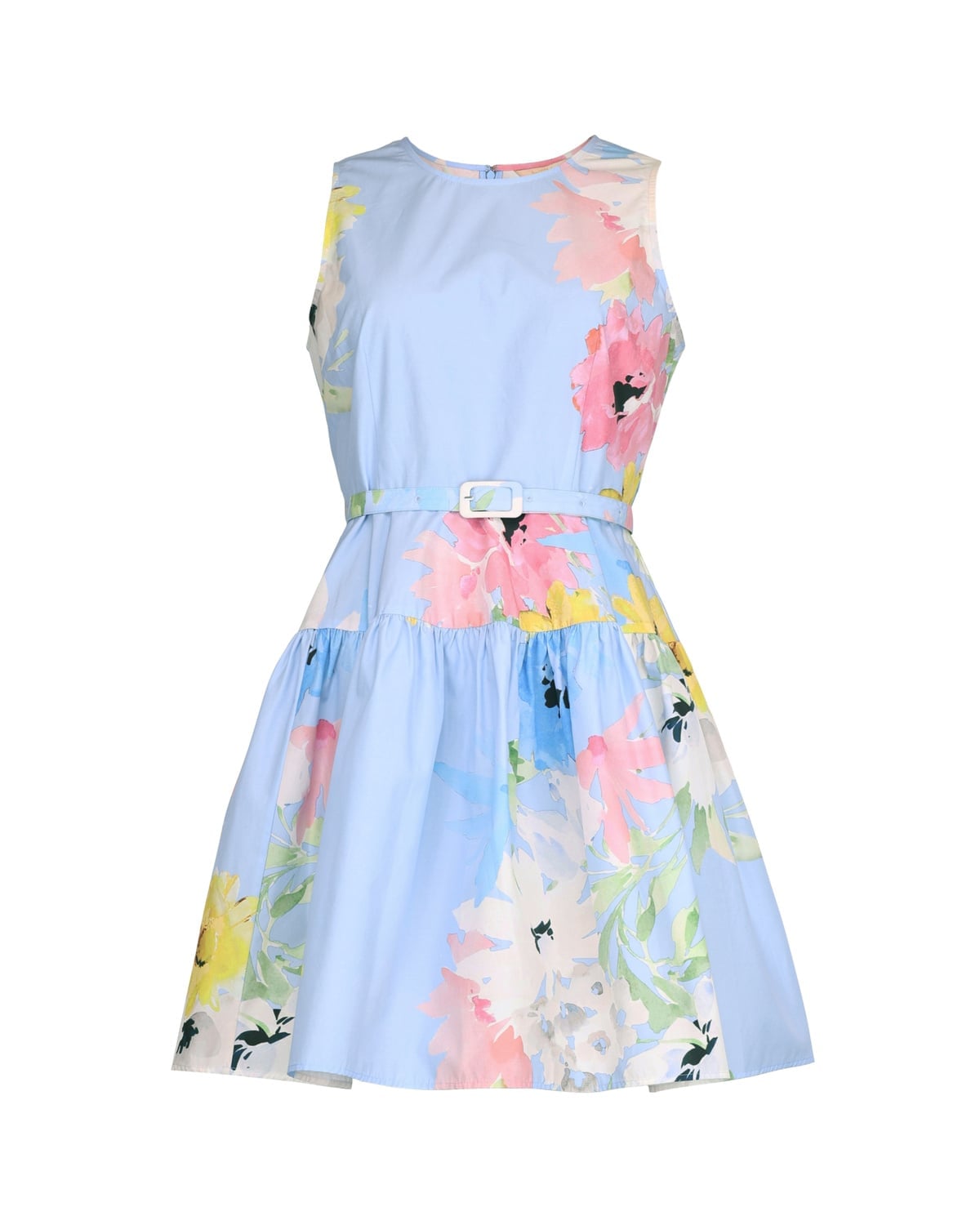 Cotton Taffeta Mini Dress, Sky Breeze. Image #1