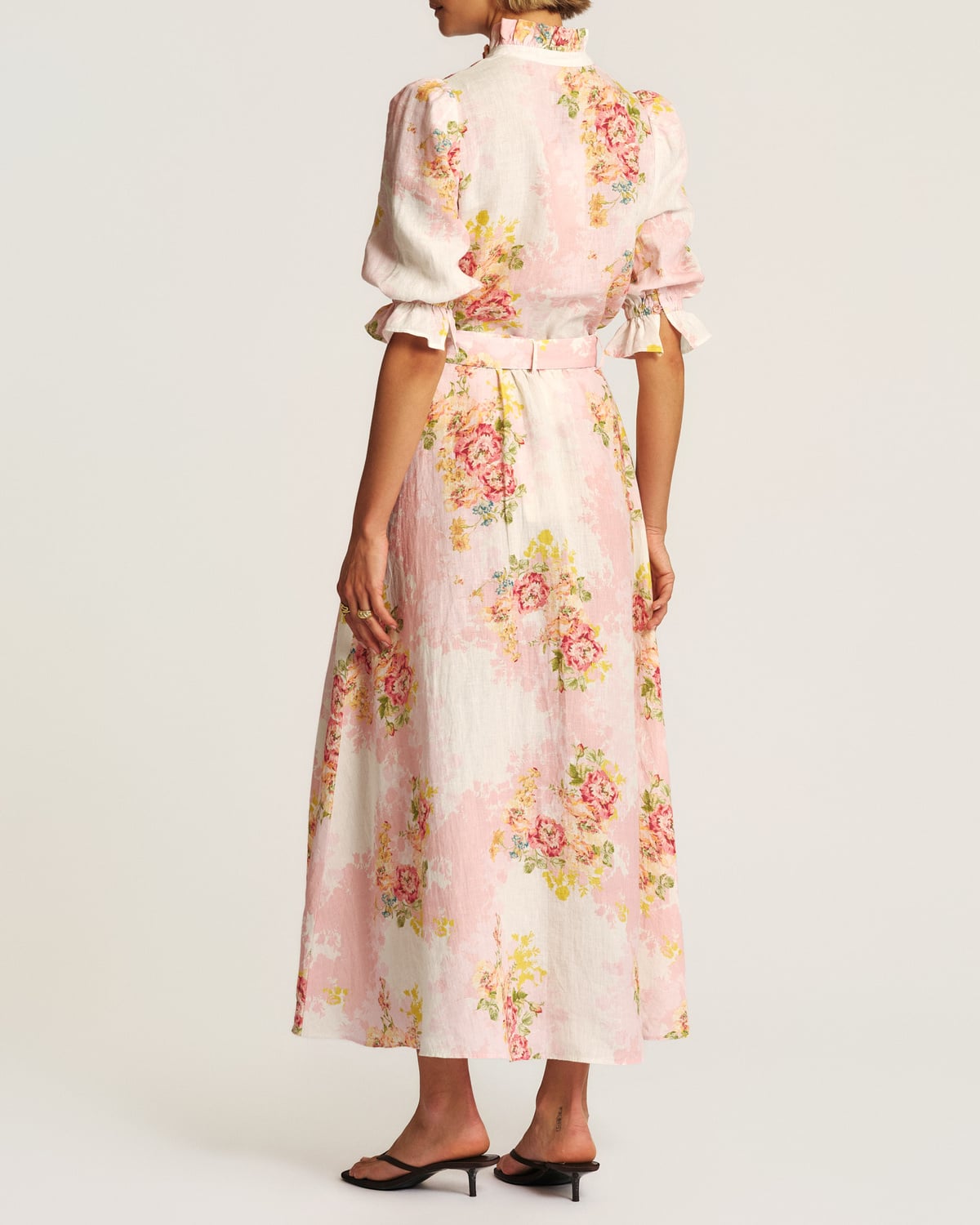 Linen Maxi Skirt, Rose Amore. Image #4