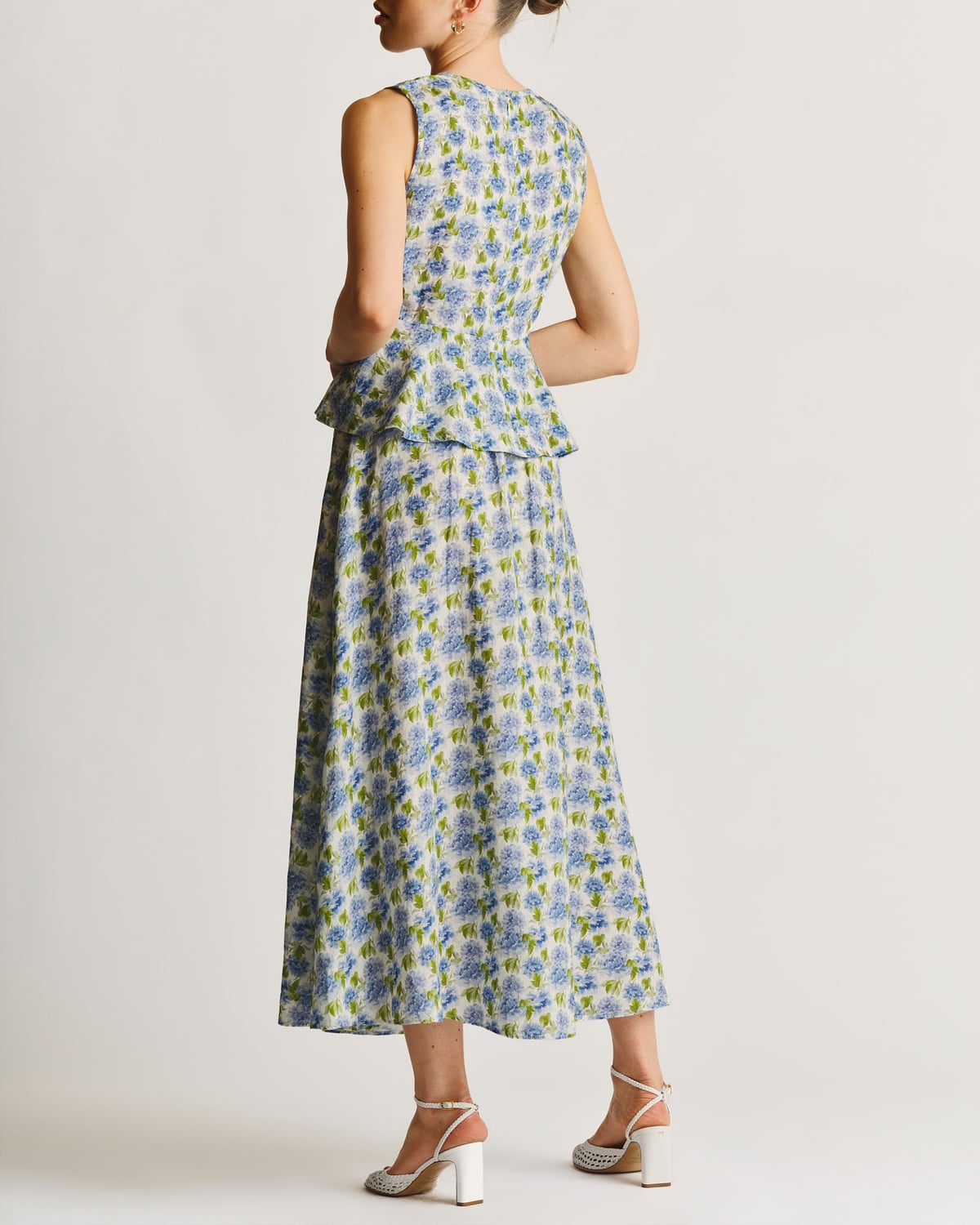 Linen Maxi Skirt, Peony. Image #3
