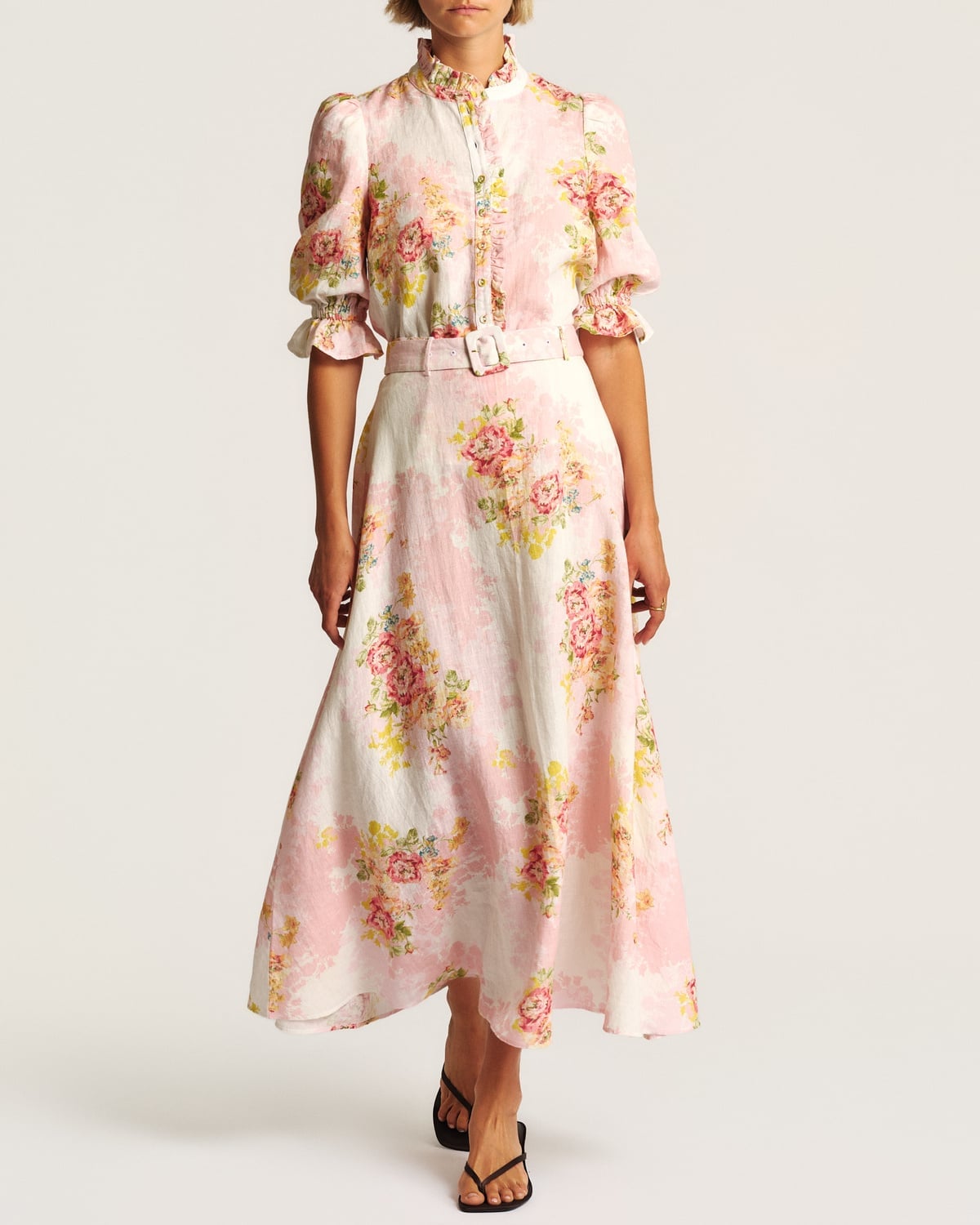 Linen Maxi Skirt, Rose Amore. Image #3