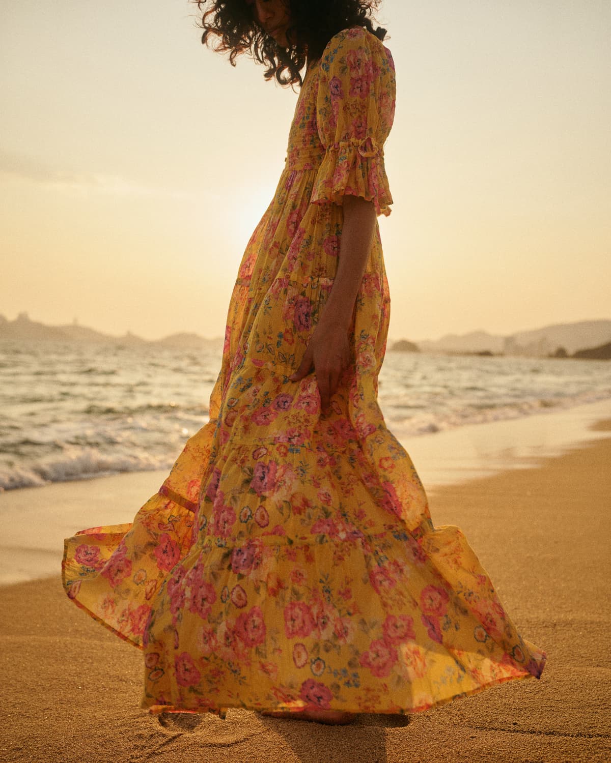 bytimo bohemian dress By Timo Red Flowers Bohemian Midi Dress