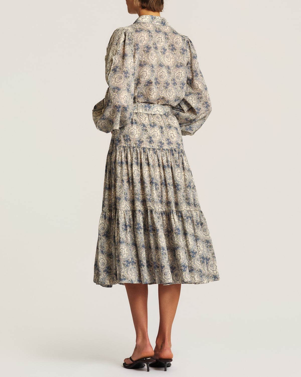 Cotton Slub Shirt, Blue Paisley. Image #3