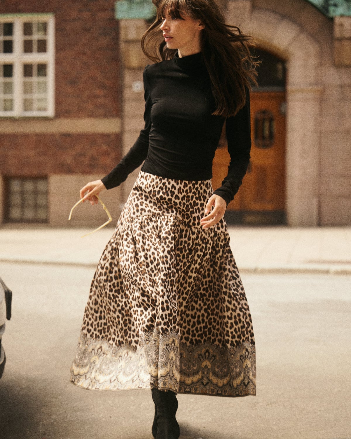 Jersey Turtleneck, Black. Image #2