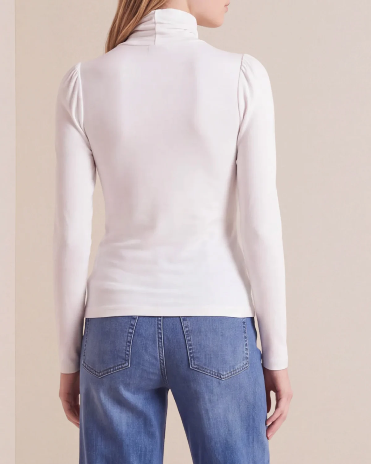 Jersey Turtleneck, Off White. Image #2
