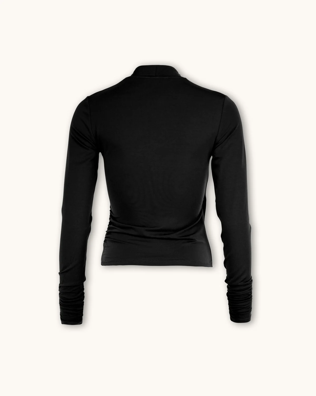 Jersey V-Neck Top, Black. Image #7