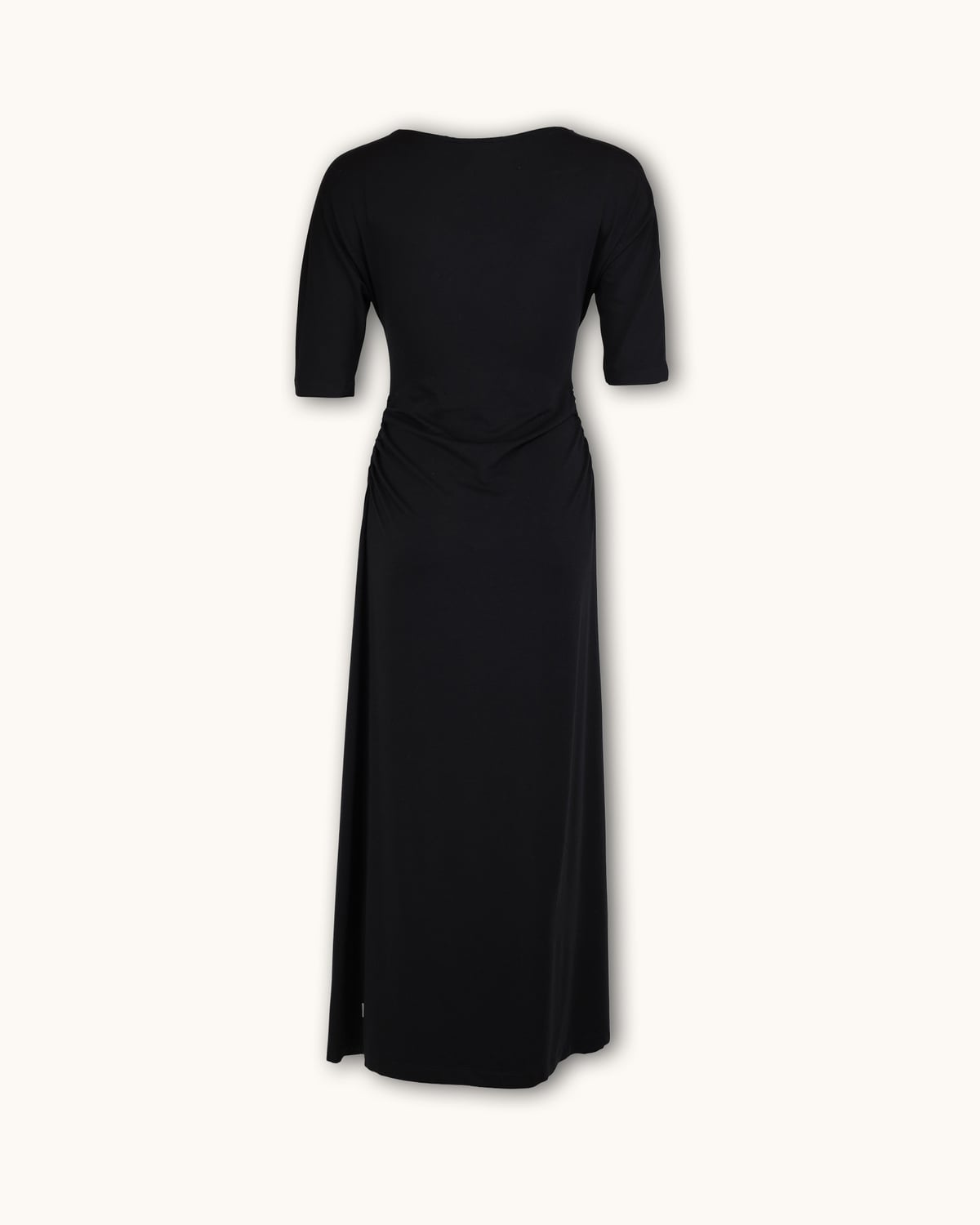 Jersey Fitted Dress, Black. Image #4