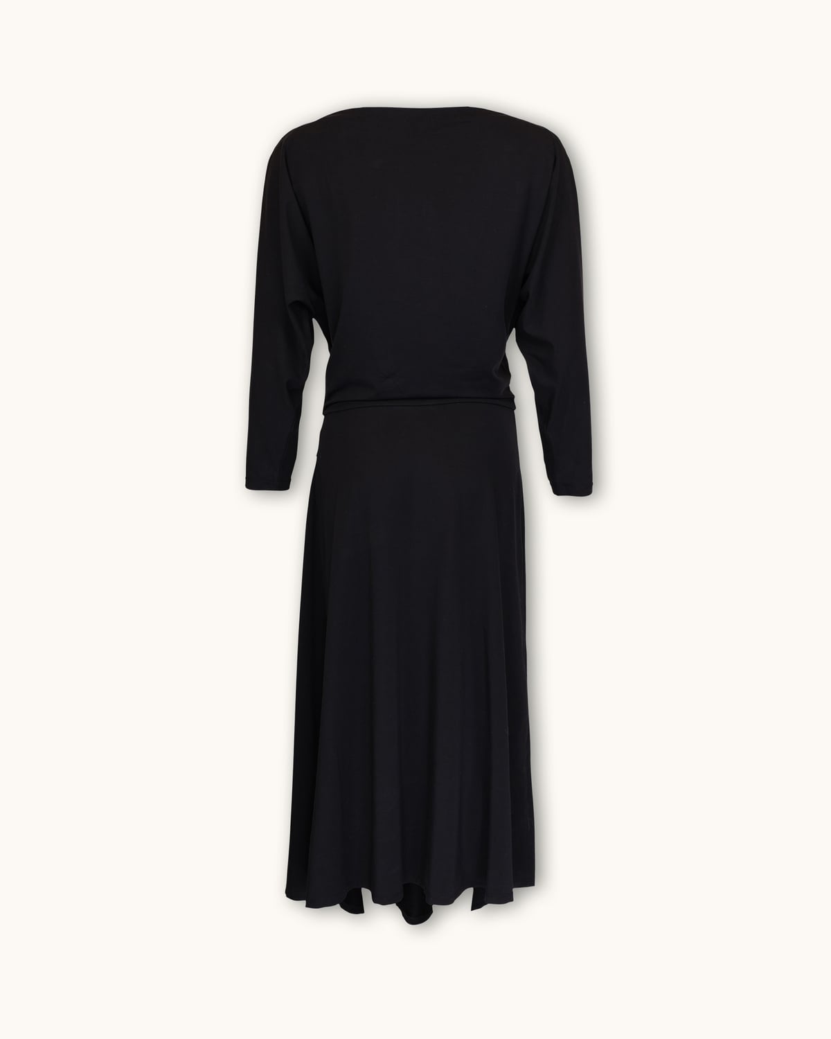 Jersey Boatneck Dress, Black. Image #4