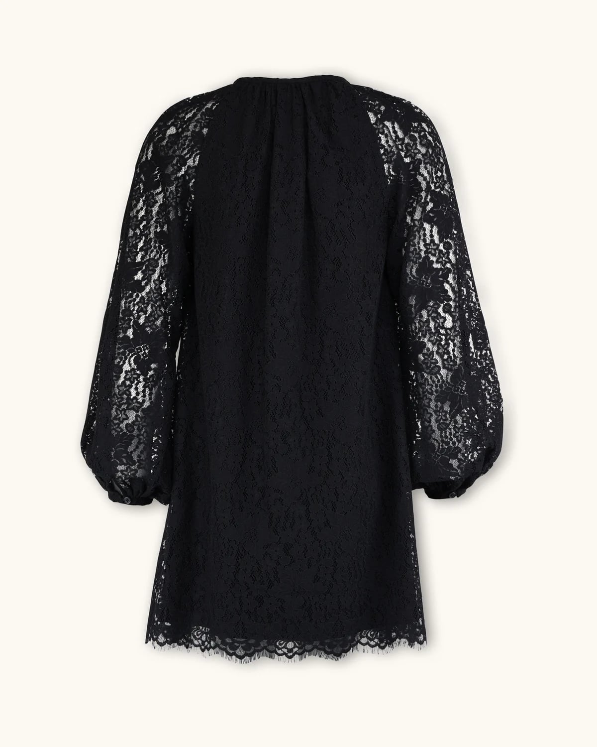 Lace Shift Dress, Black. Image #4